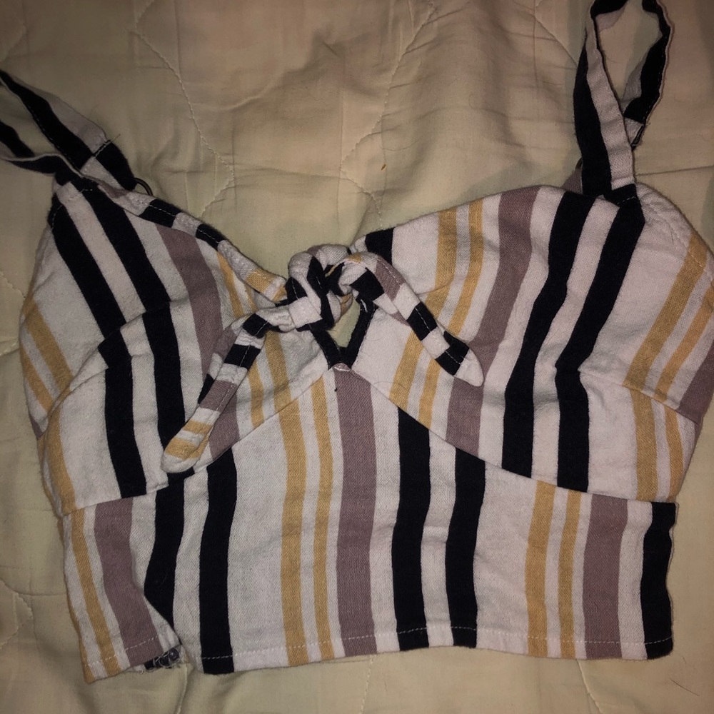 Hollister stripe crop top